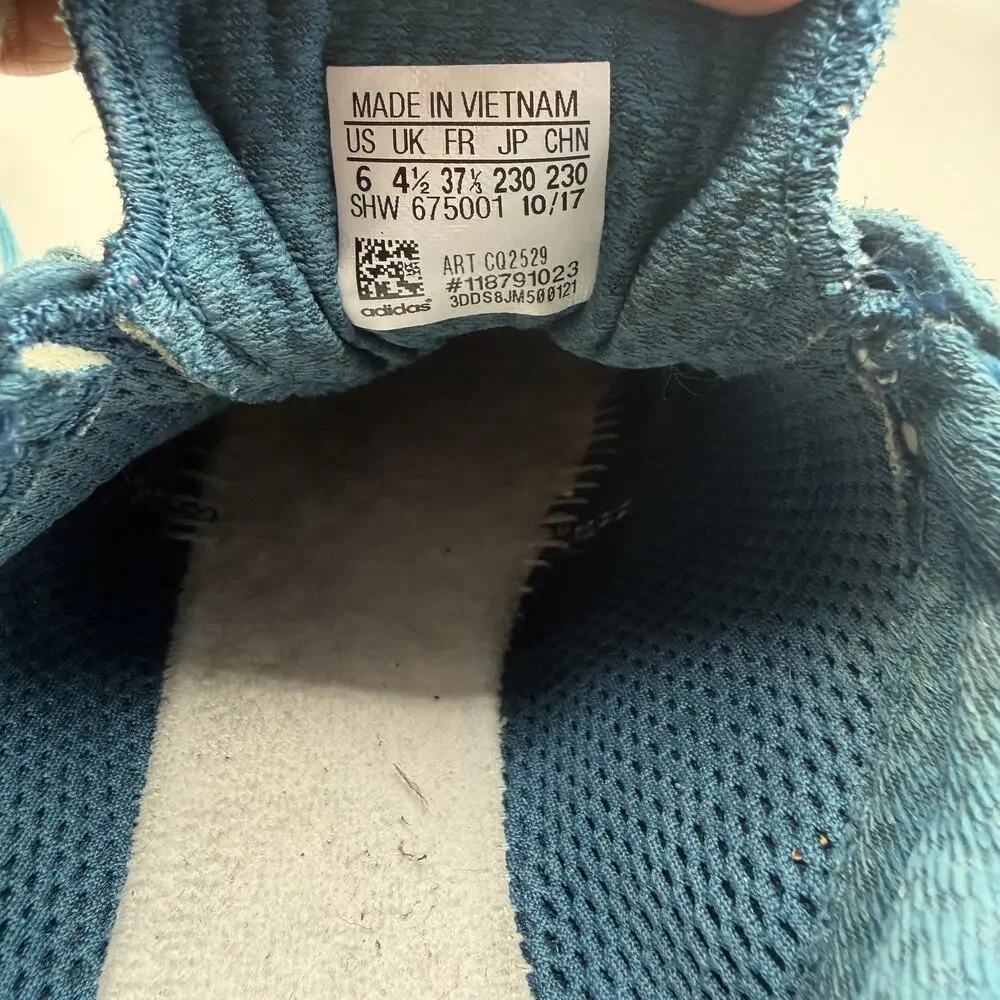 Adidas I-5923 Shoes Womens Size 6 Blue White Boost Running Sneakers CQ2529